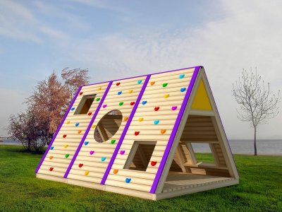 Ahşap Tırmanma ve Oyun Evi